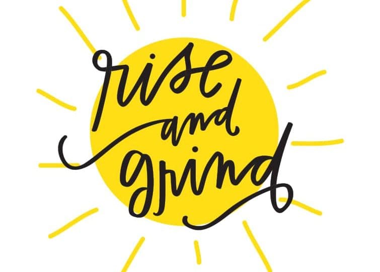 GCA rise and grind with illustrated sun