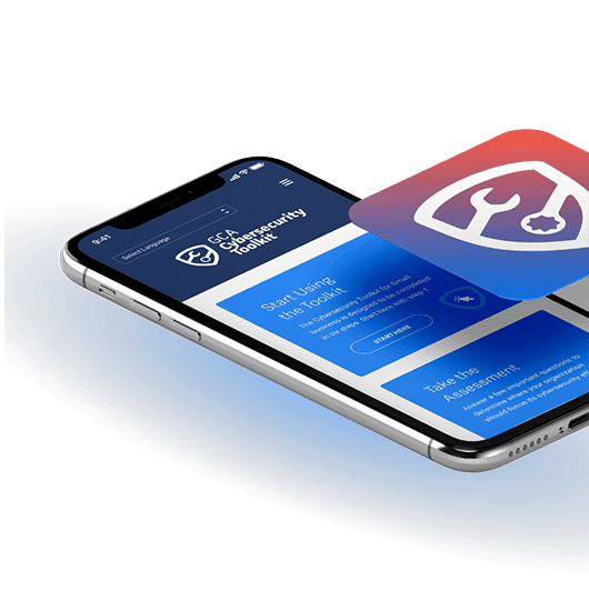 GCA Toolkit for Small Businesses Application on iPhone Mockup
