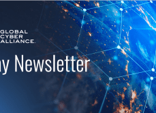 GCA May Newsletter interconnected hexagons around globe