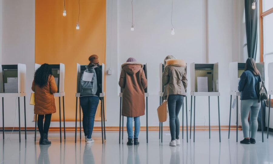 people at election polls