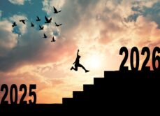 From 2025 person jumping up stairs to 2026