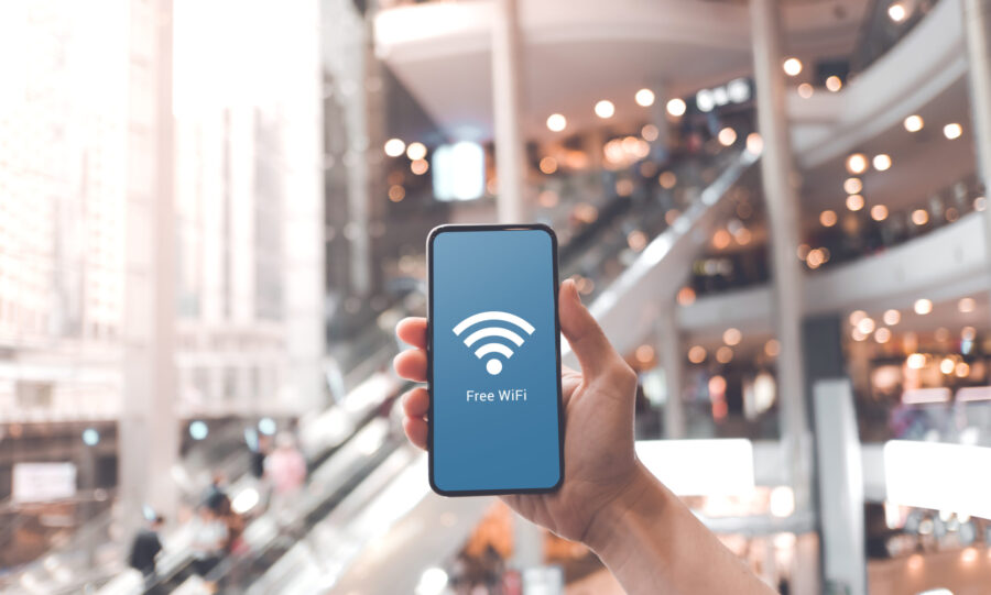 public wi-fi at shopping center