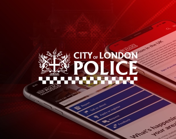 GCA partners with City of London Police mobile dashboard with red overlay