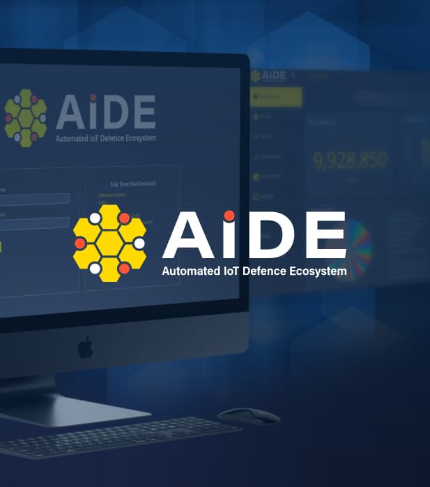 GCA partners with AIDE desktop dashboard with blue overlay